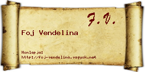 Foj Vendelina névjegykártya